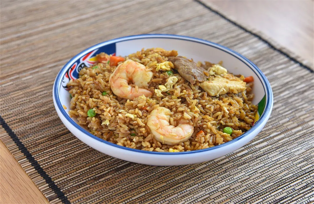 Flavorful shrimp and beef fried rice at China Express, a Chinese Restaurant in Winston-Salem